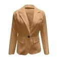 thumbnail image 5 of kamemir Women's Blazer Women's Fashion Solid Button Suit Coat Long Sleeve Hatless Casual Coat/Jacket(Khaki,S), 5 of 5
