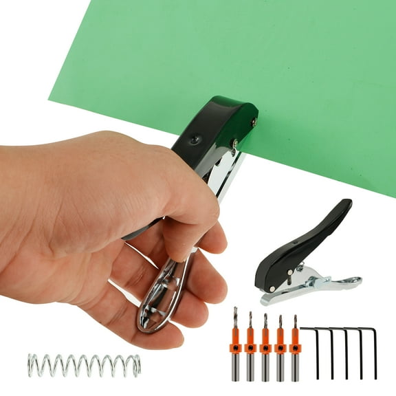 Single Hole Punch 5/16inch Heavy Duty Hole Puncher Portable Hole Edge Banding Punching Plier Round Hole Punching Tool Paper Punch Precise Circle Hole Puncher for Paper Cardboard Label