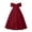 Wine, variant on Rvusndi Flower Girl Dress Long Off Shoulder Dress Party Dress Solid Color Big Bow Summer Dresses Elegant Formal Evening Gown for Big Kids Wedding Graduation Dresses