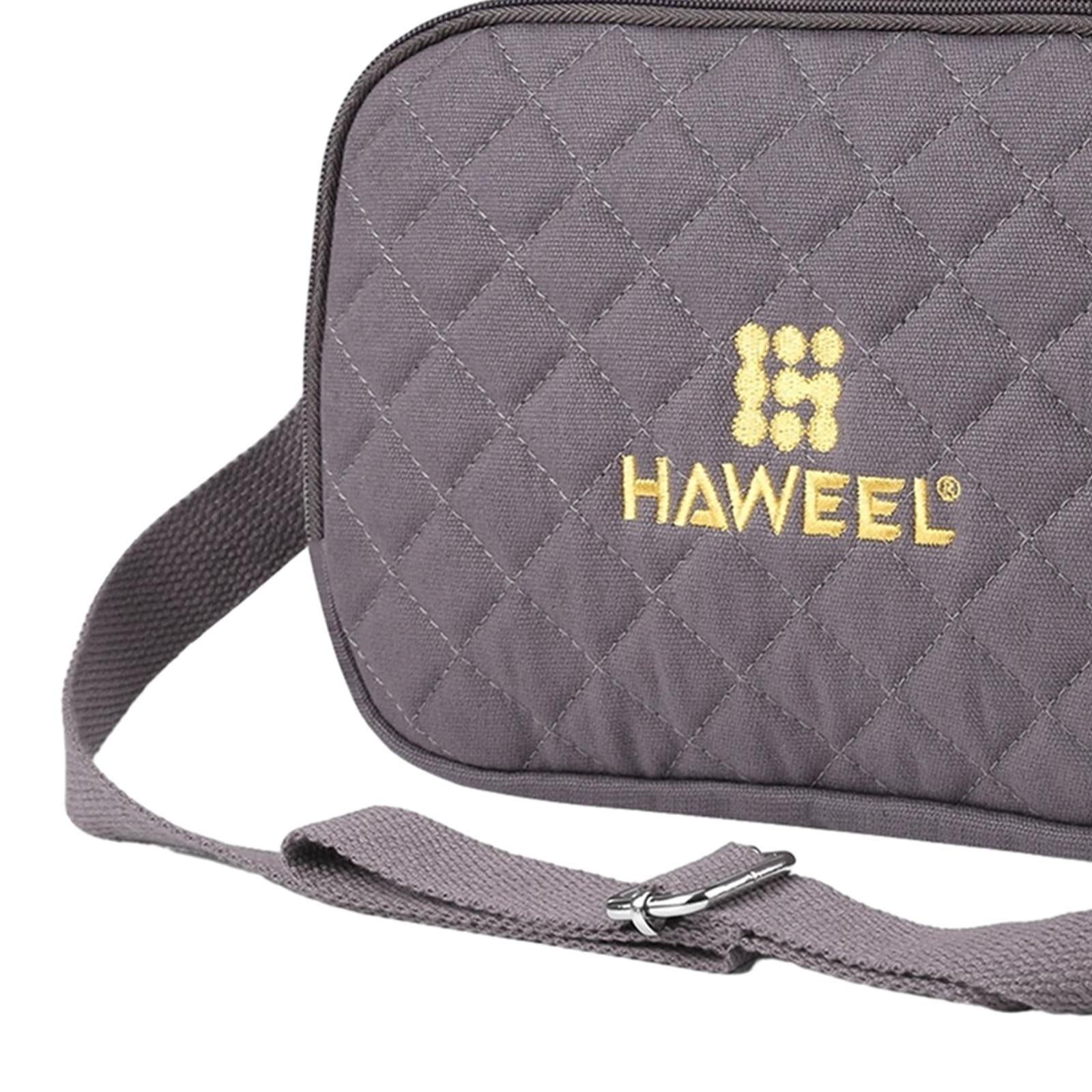 harayaa Cross Shoulder Hand Warmer Storage Bag Prevent Overheating Canvas Warmer Bag USB Gray