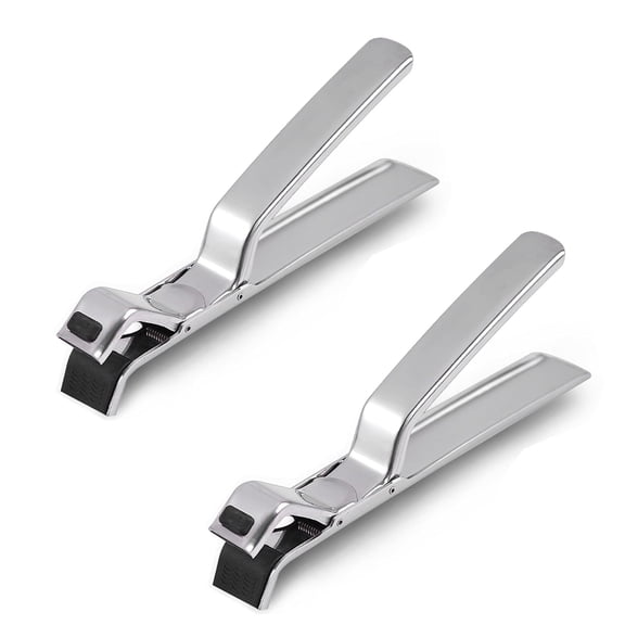 2 Pack Stainless Steel Hot Plate Gripper Tongs – Anti-Scald Bowl Clip for Lifting Hot Plates, Dishes, Steamers and Pans Kitchen Tool