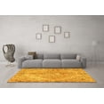 thumbnail image 3 of Ahgly Company Machine Washable Indoor Rectangle Medallion Yellow Traditional Area Rugs, 7' x 10', 3 of 4