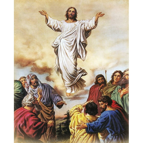 Catholic print picture - Jesus Ascends into Heaven T - 8" x 10" ready to be framed