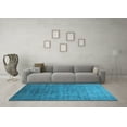 thumbnail image 3 of Ahgly Company Indoor Round Oriental Light Blue Industrial Area Rugs, 7' Round, 3 of 4