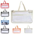 thumbnail image 2 of Clear Makeup Bag Double Zipper Cosmetic Bag Toiletry Bag with Handle for Travel, 2 of 5
