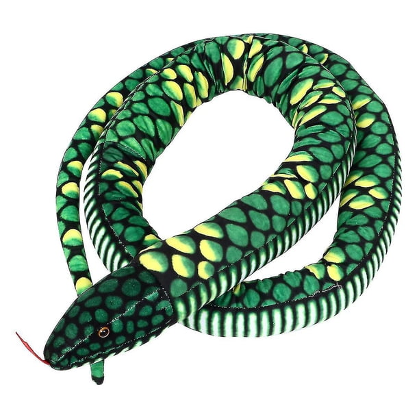 Juguete de peluche de serpiente de simulación/almohada de pitón, almohada de peluche, juguete de peluche grande de 75 pulgadas, juguete de peluche grande de serpiente de pitón de peluche para niños