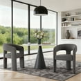 thumbnail image 4 of MAYEERTY 2-Set 22*24*29"Gray Modern Upholstered Dining Chairs, Ergonomic Teddy Fleece for Kitchen & Living Room, 4 of 5