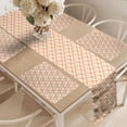 thumbnail image 2 of Ambesonne Modern Table Runner & Placemats, Stripes Line Art, Placemat 4 pcs + Runner 12"x72", Pale Yellow Orange, 2 of 2