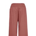 thumbnail image 4 of Pantalones de pierna ancha Pantalones de pierna ancha elásticos de cintura alta para mujer Pantalones casuales fluidos Pantalones reunidos Ropa de trabajo informal Adepaton BST3000476-1, 4 of 6