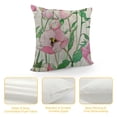 thumbnail image 4 of Qinduosi Throw Pillow Cover Exotic Flowers and Leaves Pillow Covers Pink Pillowcovers Linen Square Throw Pillowcover " for Living Room Bedroom Car Decor for Girls Friends Women, 4 of 5