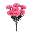thumbnail image 5 of Pink 7 Head Artificial Carnation Bouquet with Stems, Faux Flowers for Vase Centerpiece and Party Decor, 5 of 7