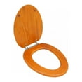 thumbnail image 6 of Renovator's Supply Wooden Elongated Toilet Seat Golden Oak Finish Oval Commode Seats for Toilets Chrome Hinges, 6 of 7