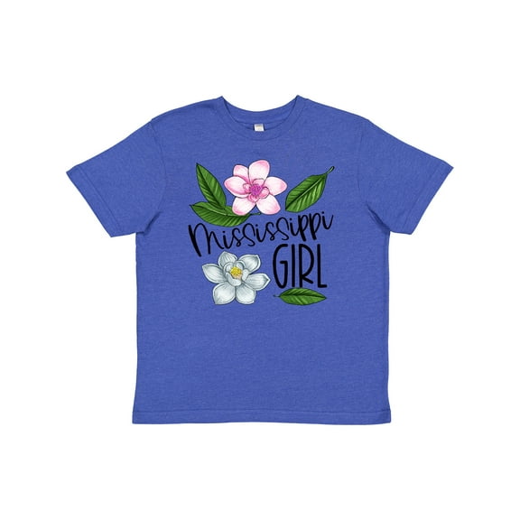 Inktastic Mississippi Girl Magnolia Flowers and Leaves Youth T-Shirt