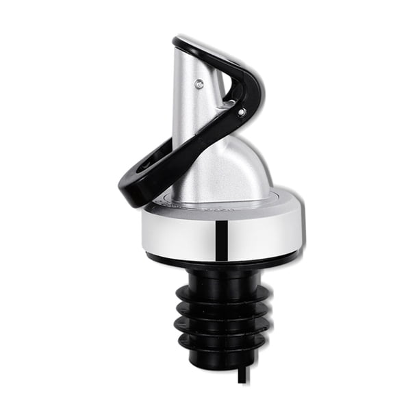 Monstrate Vertedor automático de vino y bebidas, tapón de botella, boquilla de champán de silicona, sellador al vacío de condimentos, Cocina y Comedor Chapado en plata
