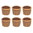 thumbnail image 1 of SHISUYAN 6 Pcs Paniers Miniatures en Résine Rotin pour Rangement Usage Brun Clair Petites Fournitures de Maison, 1 of 9