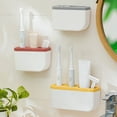 thumbnail image 2 of Moyic Soporte montado en la pared - Soporte de cepillo de eléctrico duradero y de almacenamiento Soporte de pared y cepillo de Juegos de accesorios de baño amarillo mantequilla 13*8.3*5.6, 2 of 6