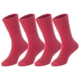 thumbnail image 3 of 4 Pairs Children's Wool Crew Socks for Boys and Girls. Stretchable, Thick & Warm Sweat Resickstant Kid Socks LK0601 Size 6M-12M (Assorted Girl Color), 3 of 4