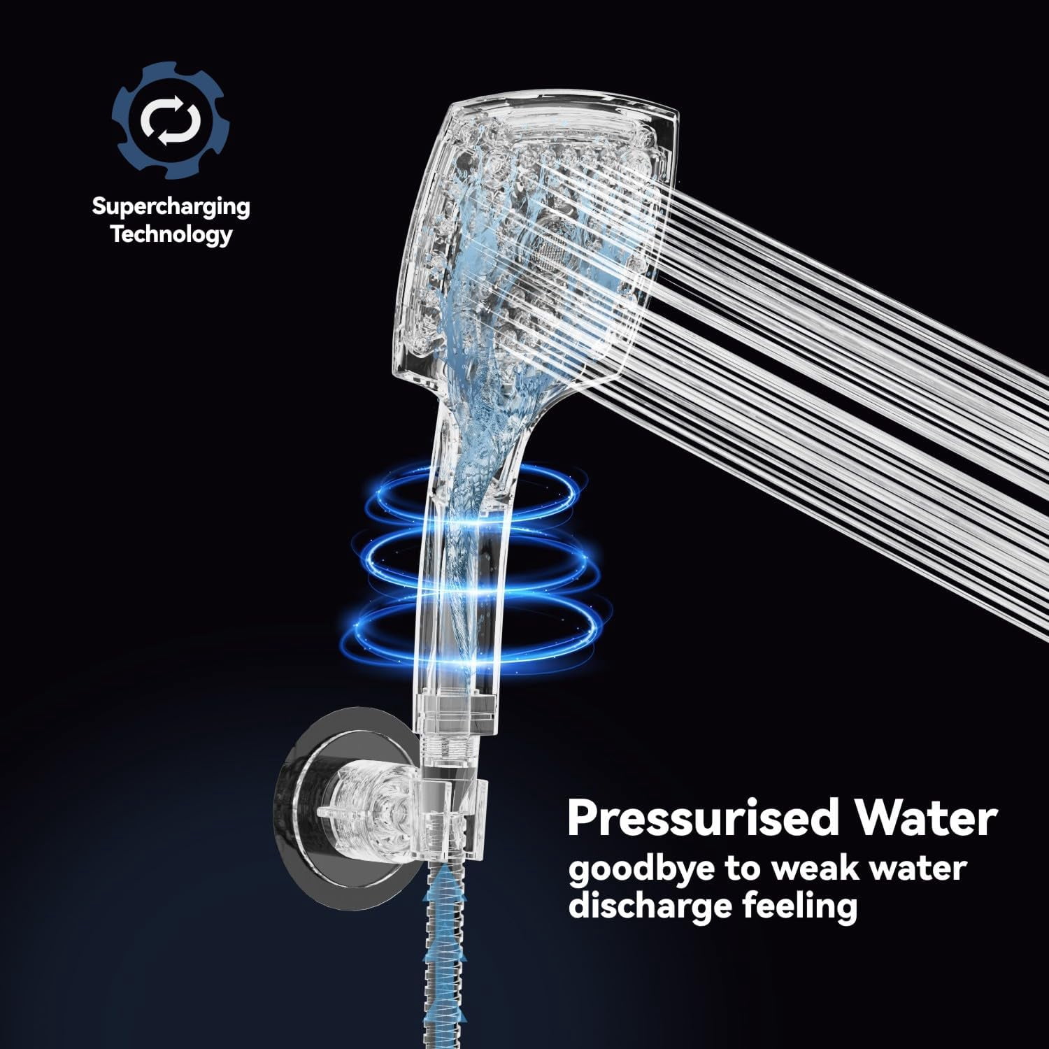 Rain Shower Head with Handheld Spray, Rainfall Shower Head Combo with 60" Hose, Adjustable Dual Showerhead Set with 3-Way Diverter, Chrome