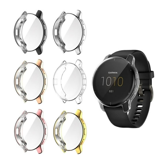MAE 6pcs Case Cover Compatible with Garmin Venu 2 Plus Watch Case Screen Protector, All-Around Protective Case Soft TPU Bumper.