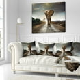 thumbnail image 3 of Designart Single Walking Elephant - Photography Throw Pillow - 16x16, 3 of 5