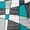 Turquoise, variant on HR HANDCRAFT RUGS HR Color Block / Geometric /Linear Contemporary Hand Carved Area Rug Turquoise - 5' x 7'