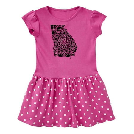 

Inktastic Georgia Silhouette Mandala Gift Toddler Girl Dress