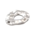 thumbnail image 3 of Non-Tarnish 304 Stainless Steel Pendants Textured Irregular Oval Charm Stainless Steel color 31x25x2mm Hole: 2.5mm, 3 of 3
