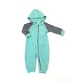thumbnail image 1 of Infant Girl's Hooded Coverall Light Aqua 9 Months, 1 of 2