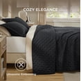 thumbnail image 4 of Juego de edredón Bedsure King, ultrasuave, para todas las estaciones, negro, 4 of 9