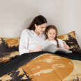 thumbnail image 5 of Manfei Teens Wildlife Deer Full Size Comforter Sets, Farmhouse Animal Bedding Comforter Set, Rustic Countryside Reversible Bedding Sets, Lightweight Room Decor, 3-Piece, 5 of 8