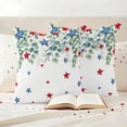 thumbnail image 3 of 4th of July Outdoor Waterproof Pillow Covers, Memorial Day Patriotic Star Eucalyptus Leaf Decorative Square Throw Pillowcase Sofa Cushion Sham for Patio/Couch/Chair, 16"x16" 2 Pack, 3 of 8