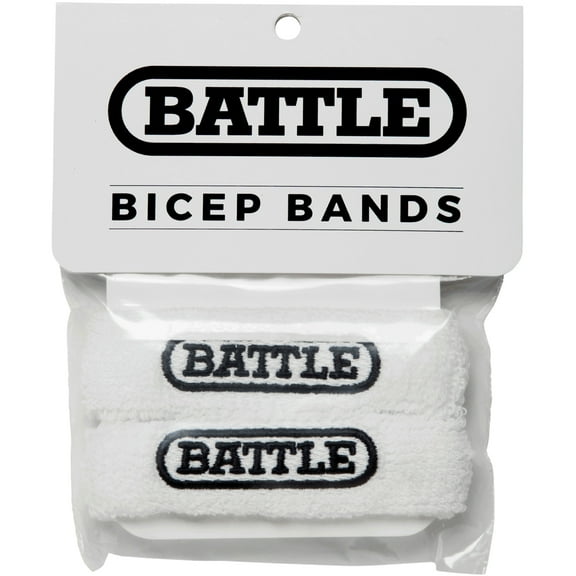 Battle Sports Football Bicep Arm Bands White