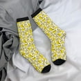 thumbnail image 5 of Cauagu Banana Print Crew Socks for Women and Men,Adult Athletic Running Socks 1-Pair Sports Socks Work Gear Socks with Moisture Wicking, 5 of 6