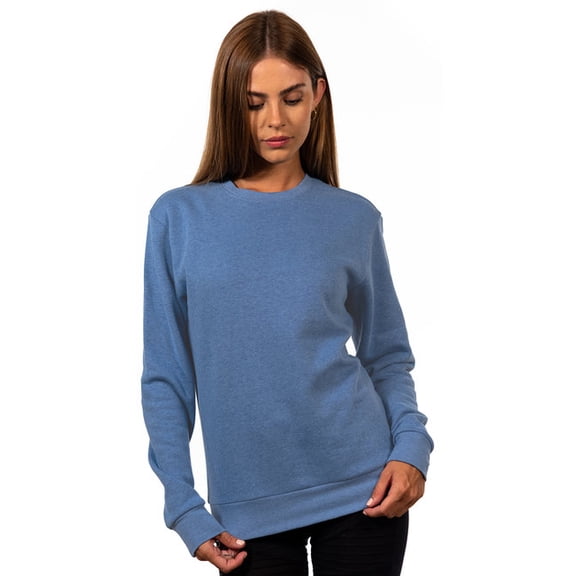 Next Level - Unisex Malibu Crewneck Sweatshirt - 9002 - Heather Bay Blue - Size: XS