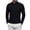 #0362-Black, variant on Men's Shirt Cotton Linen Solid Color Stand Collar Button Placket Pullover Tee Long Sleeve High Low Hem Split Casual Blouse Lightweight Soft for Daily Leisure Commuting Outdoor