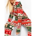 thumbnail image 3 of KelaJuan Women's Christmas Pajamas Romper Long Sleeve Zip Up Hooded Jumpsuit Sleepwear Print Nightwear, 3 of 6