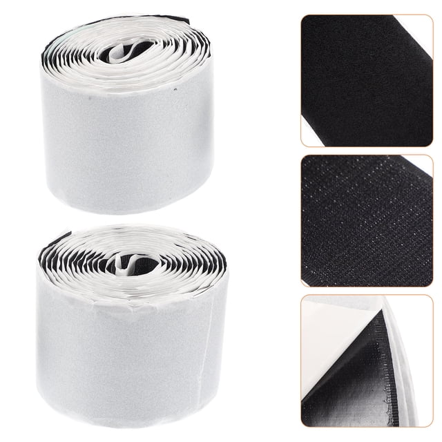 OULII Hook and Loop Tape for Guitar Use Strong Adhesive Nylon Fastener White 2 Rolls Durable Sticky Strips
