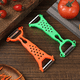 thumbnail image 5 of 3 cuchillos para pelar pelador de frutas engrosado - (1) rojo anaranjado engrosado + (2 piezas) verde engrosado MFZFUKR CPB-US-CJZ441-4, 5 of 5