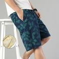 thumbnail image 6 of FRSASU Mens Casual Printed Shorts Golf Hiking Drawstring Elastic Waist Summer Beach Shorts with Pockets Black, 6 of 6