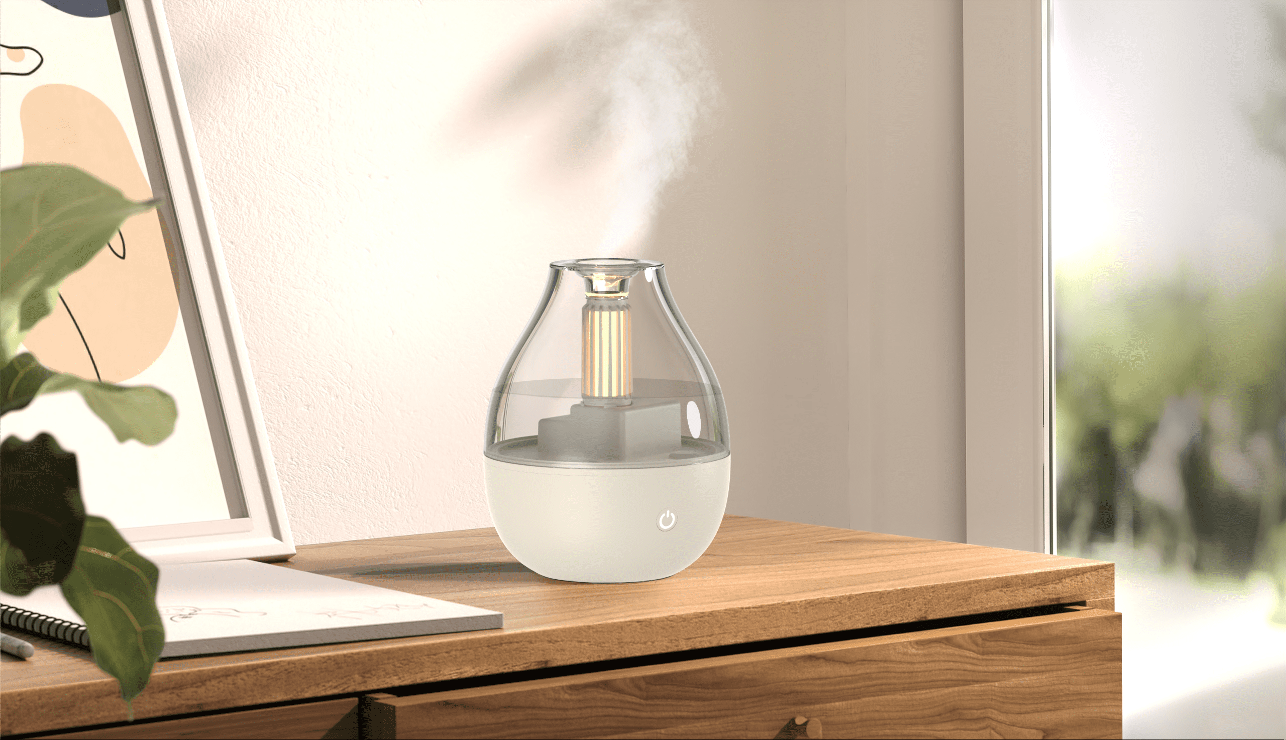 Mainstays Ultrasonic Cool Mist Humidifier with Aroma, Vanilla Dream