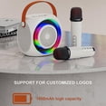 thumbnail image 4 of Mini Karaoke Machine, Portable Bluetooth Speaker With 2 Wireless Microphone For Kids And Adults n, 4 of 5