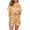 Saffron, variant on WTOBBY Women's Casual Halloween Pajama Set Loose Fit Short Sleeve Top with Elastic Waist Shorts Printed Two-Piece Sleepwear Home Lounge Wear Outfit,Army Green L