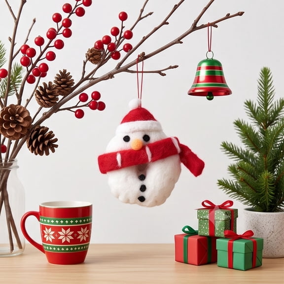 Christmas Decorations Santa Claus Snowman Ornaments Set, Cute Christmas Tree Hanging Pendants for Holiday Decor, Festive Santa Snowman Ornaments for Christmas Tree and Party Display