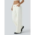 thumbnail image 6 of Women'S Wide Leg Jeans High Waisted Stretchy Straight Leg Jeans Trendy Loose Denim Pants Cream White S, 6 of 9
