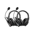 thumbnail image 1 of SYNCO Xtalk XMax2 Sistema de intercomunicación inalámbrico full-duplex con 2 auriculares de doble oreja (2,4 GHz) Diseño de dispositivo maestro aleatorio para comunicación en equipo, grabación de pelí, 1 of 5