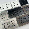 thumbnail image 2 of Universal 18W Type-C Quick charge 5-pin socket,Uk Wall Electrical Outlet with USB charger,White smart Double Power socket plug, 2 of 5