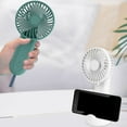 thumbnail image 2 of SSBSM 1 Set Folding Fan with Lanyard, 4 Speeds, 180 Degrees Rotation, Phone Holder Base, Standable, Low Noise, Handheld Fan, Outdoor Supply, 2 of 8