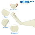 thumbnail image 4 of Unique Bargains Soft Sun Protection Arm Shawl Cooling Sleeve Polyester Arm Sleeve with Finger Hole for Women Golf Beige, 4 of 6