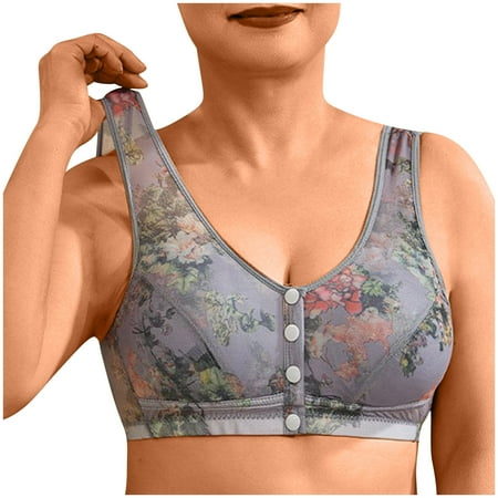Nexjvus Nursing Bras for Breastfeeding Seamless Wirefree Push Up Front Open Front Open Button Bra Lace Everyday Bra
