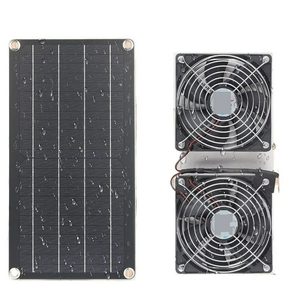 Solar Panel 10W 6V Solar Fan Chicken Coop Greenhouse Shed Pet House Window Exhaust Solar Power Generation ,Portable